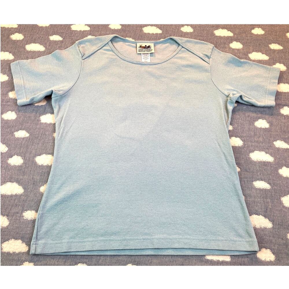Northern Reflections Vintage Mini-Waffle Weave TShirt Blue M